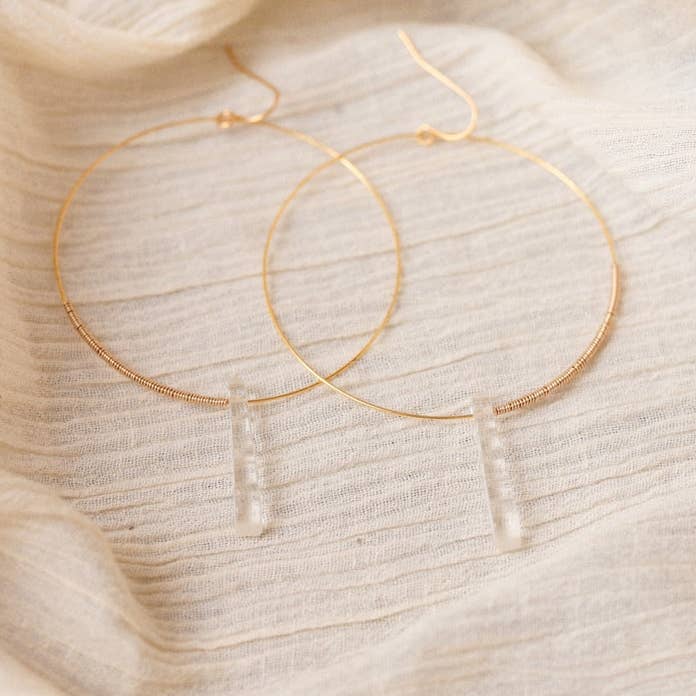 Goldie Jewelry - Wholesale Dangle Earrings - PETITE AURA HOOPS0