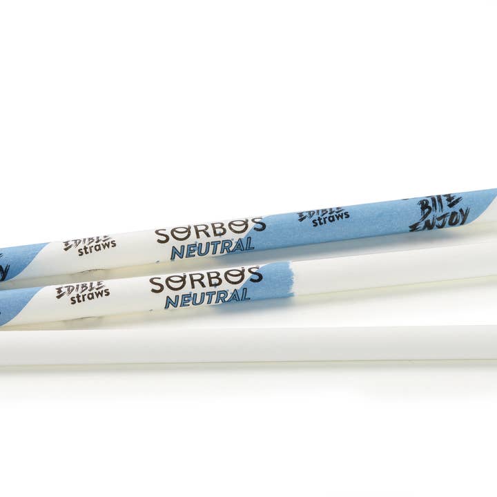 SORBOS Edible Straws - Wholesale Drinking straw - SORBOS Neutral Flavour Edible Straws - Case of 2005