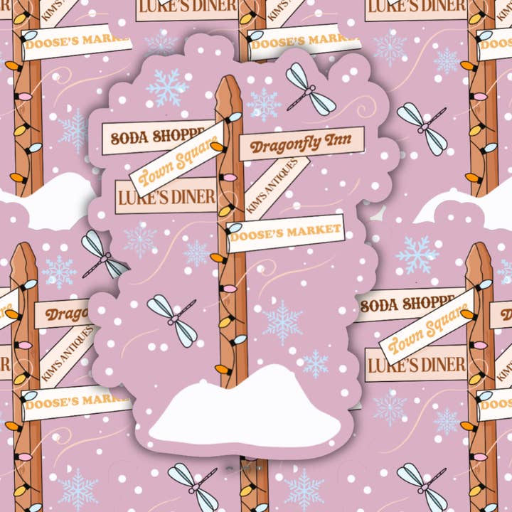 Gilmore Girls Stars Hollow Stadtschild Aufkleber für den Großhandel von Belladonna Book Coven