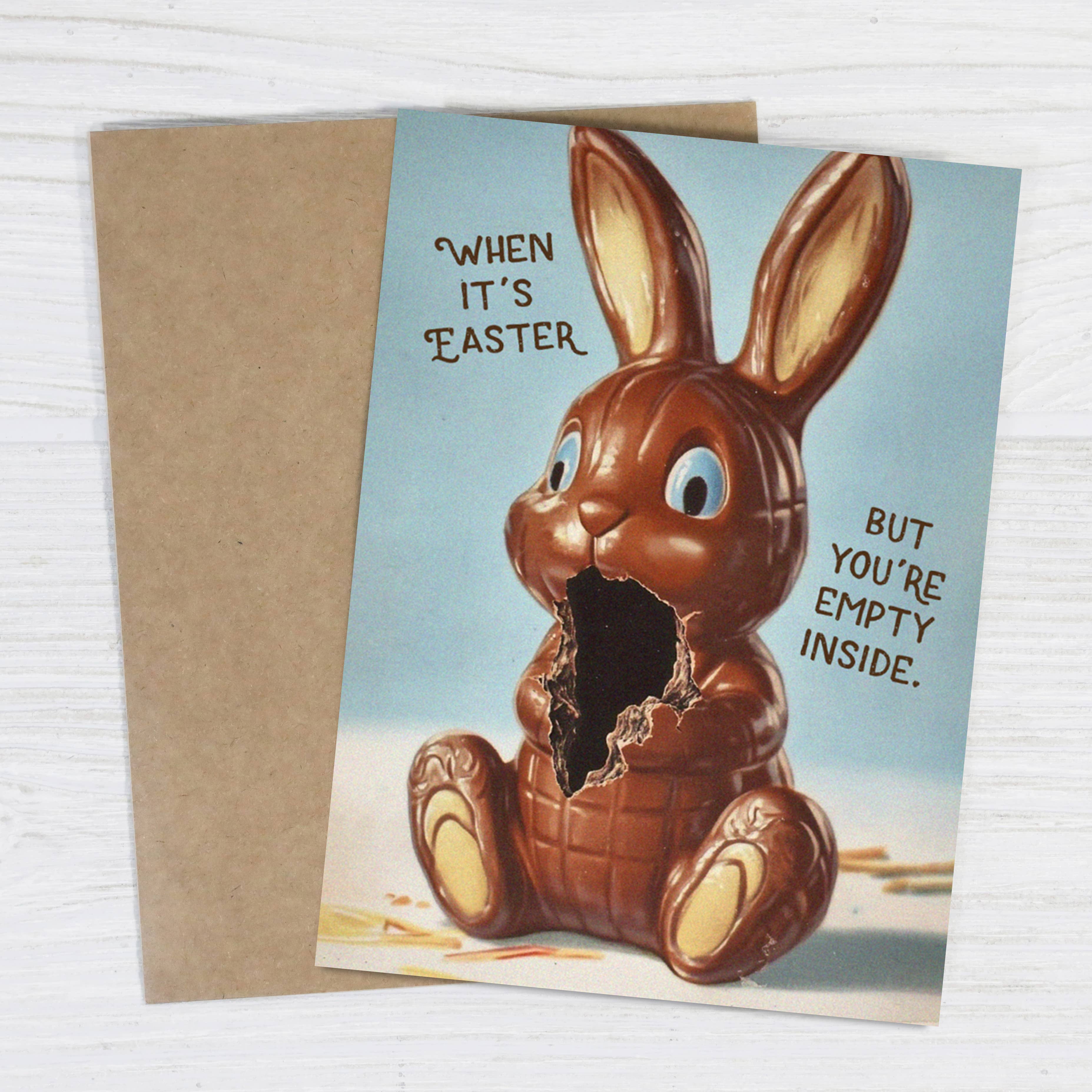 Bad Betty Greeting Co. - Wholesale Easter Card - When It’s Easter but You’re Empty Inside - Funny Card1