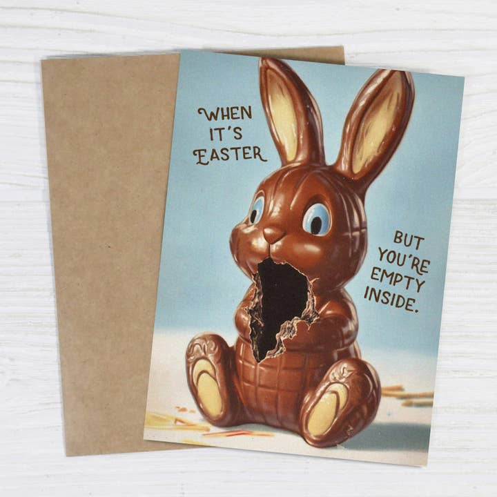 Bad Betty Greeting Co. - Wholesale Easter Card - When It’s Easter but You’re Empty Inside - Funny Card1