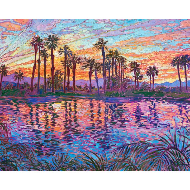 "Lake La Quinta Sunrise" 16x20 Paper Print for wholesale by Erin Hanson