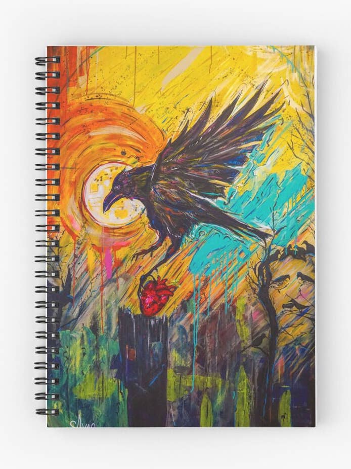 Notebook Raven, taccuino Edgar Allan Poe Graph, taccuino Crow, taccuino con design per la vendita all'ingrosso da parte di SAVAQ