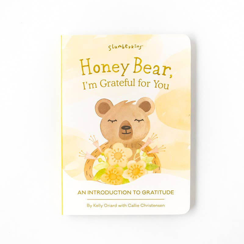 Slumberkins Inc. - Wholesale Stuffed/Plush Toy - Kids & Baby - Honey Bear's Gratitude Plush Snuggler Set - with 2 books!4