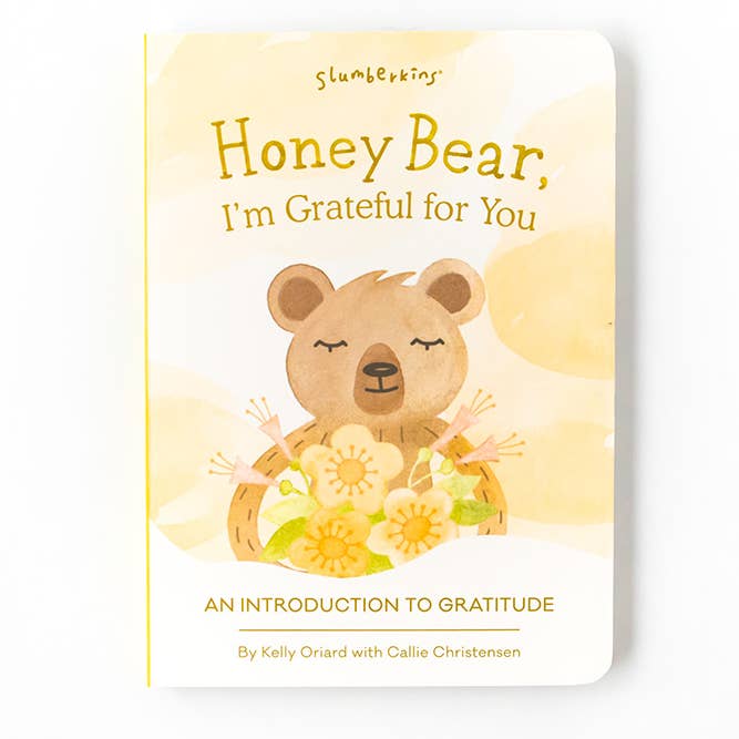 Slumberkins Inc. - Wholesale Stuffed/Plush Toy - Kids & Baby - Honey Bear's Gratitude Plush Snuggler Set - with 2 books!4
