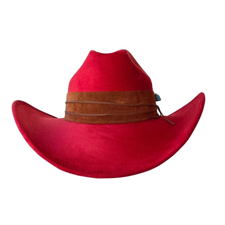 Kyveli Chapéu de Cowboy Crown - Vermelho por atacado de PETRA SAVAGE