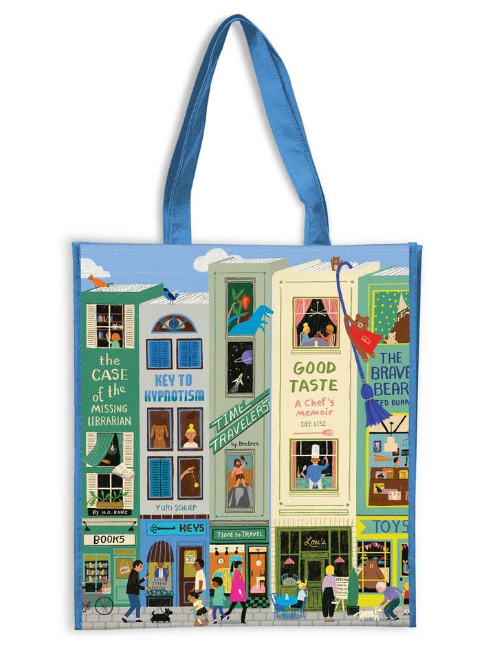 Main Street Books Reusable Shopping Bag for wholesale by Chronicle Books