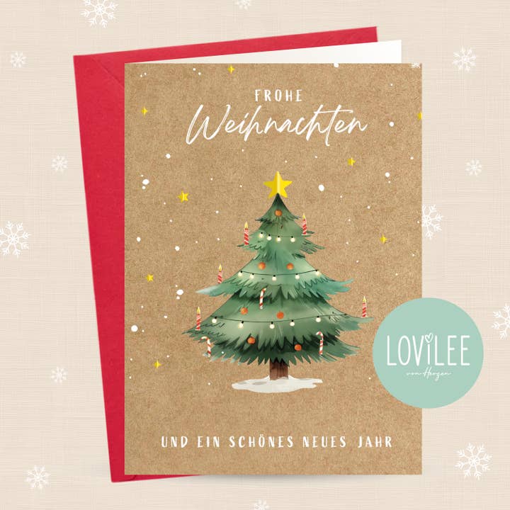 Christmas Tree | Christmas Card Folded Card | No. WK-CN-07 for wholesale by LOViLEE