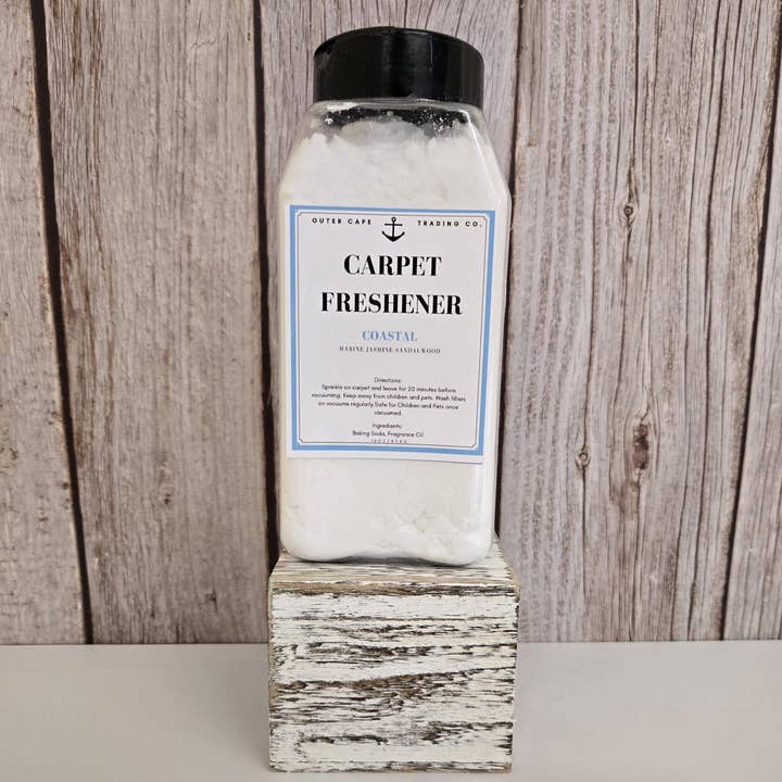 Polvere Rinfrescante per Tappeti – Costiera- Gelsomino Marino Sandalo per la vendita all'ingrosso da parte di Outer Cape Trading Company