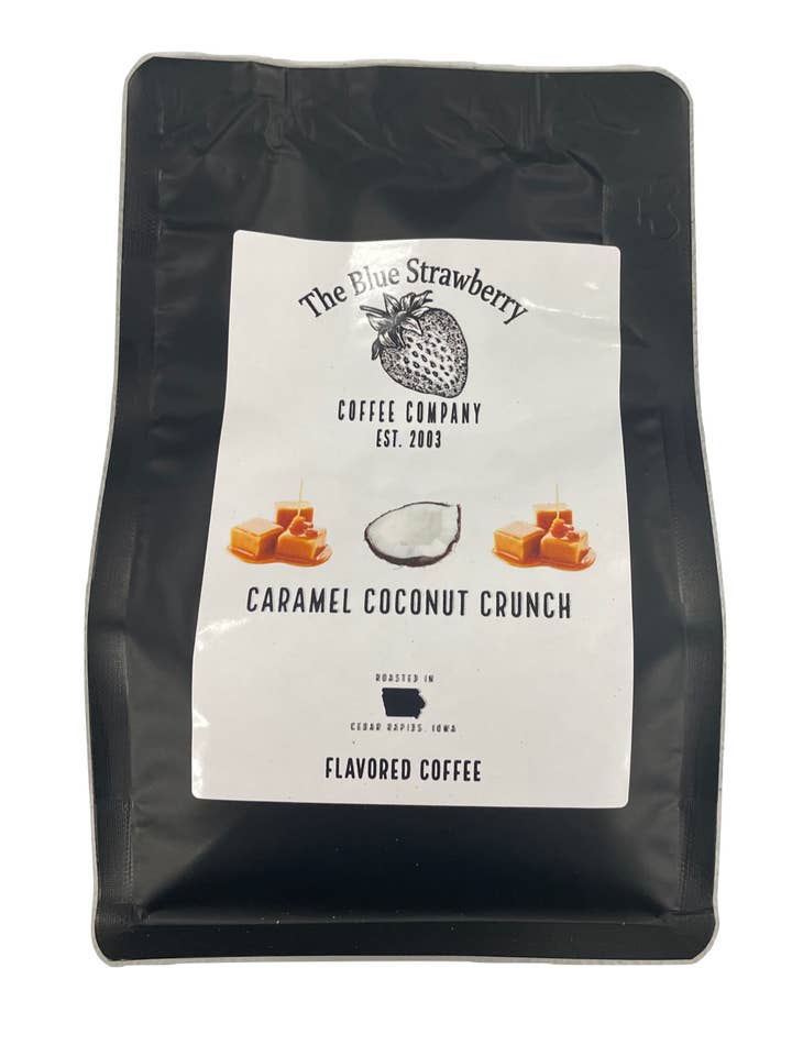 Caramel Coconut Crunch (Flavored Coffee) for wholesale by The Blue Strawberry Coffee Co