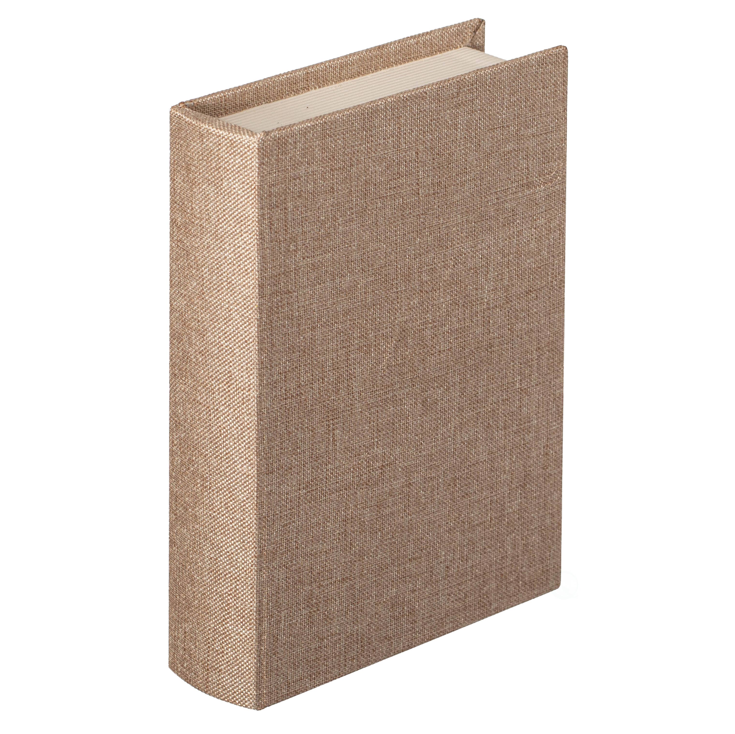 Quickway Imports - Wholesale Decorative Box - Vintiquewise 8" Classic Linen-Covered MDF Book Box0