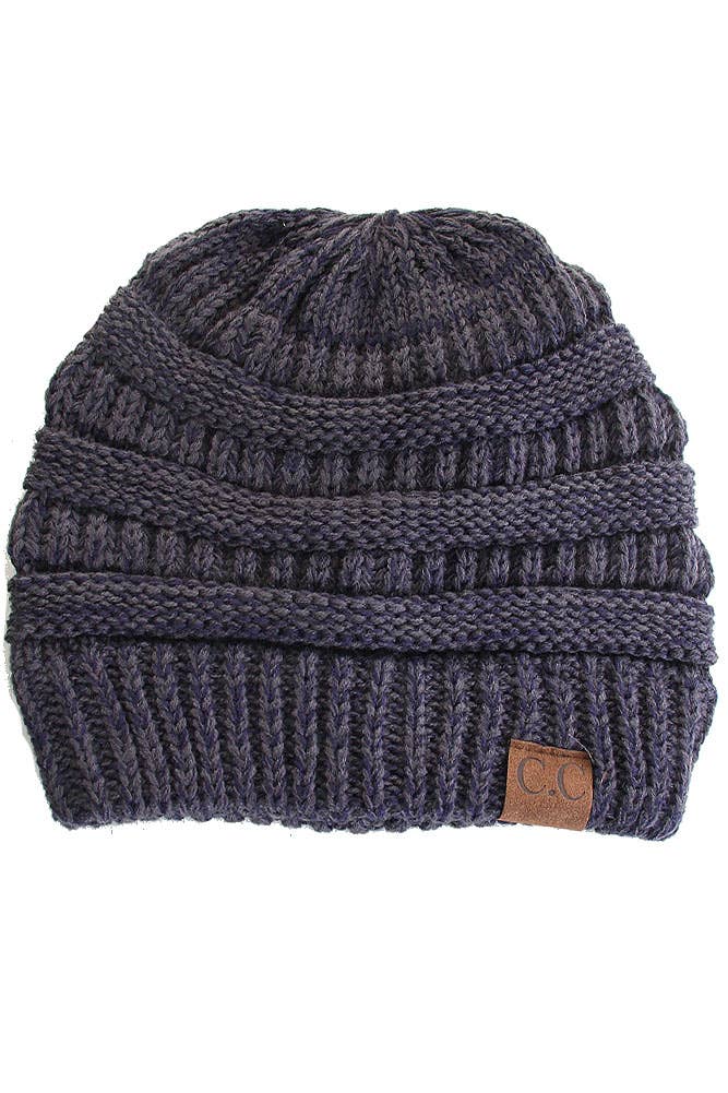 Hana - Wholesale Beanie - Women's - C.C Two Tone Color Knit Beanie18