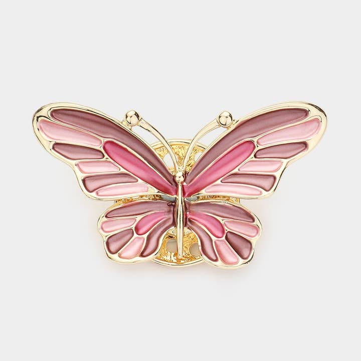 Sensibling Corp. - Wholesale Brooch - Colored Metal Butterfly Magnetic Brooch2