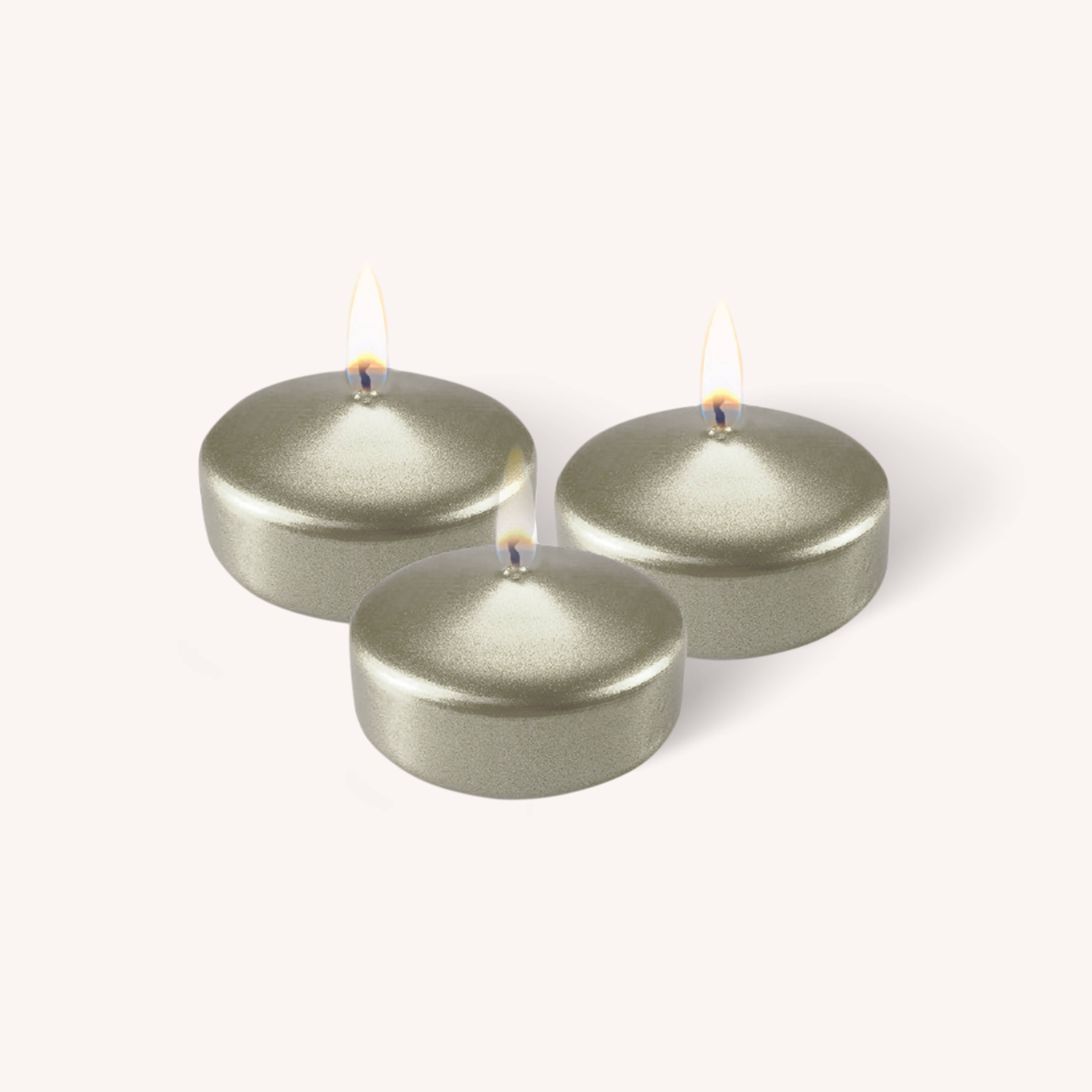 Hyoola Candles – wholesale Flameless candle – Floating Candles - Metallic Titan - Medium - 10 Pack