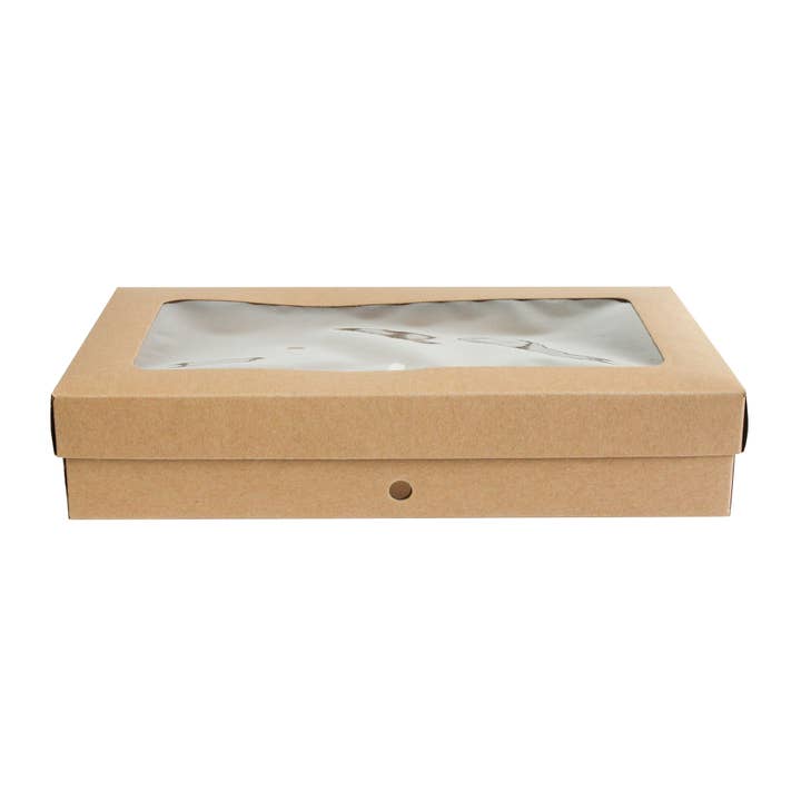 Emartbuy - Vendita all'ingrosso Confezioni regalo - Scatola Marrone con Nastro Marrone-Confezione da 12-21,5 x 13,5 x 4,5 cm