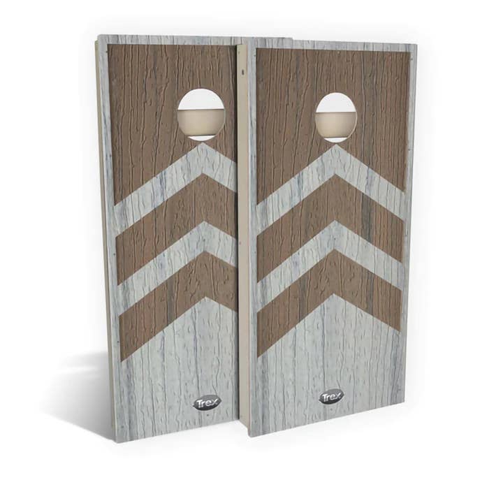 Ensemble Cornhole Trex Foggy Wharf Arrows résistant aux intempéries pour la vente par Skip's Garage