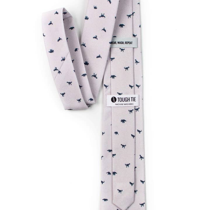 Tough Apparel - Wholesale Necktie - Men's - Spike - Cream Dinosaur Tie