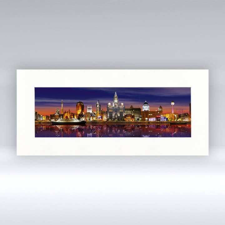 Liverpool Night - Mounted Print for wholesale by Pureminted