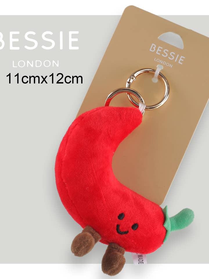 PLÜSCH-CHILI-TASCHENANHÄNGER für den Großhandel von Bessie London