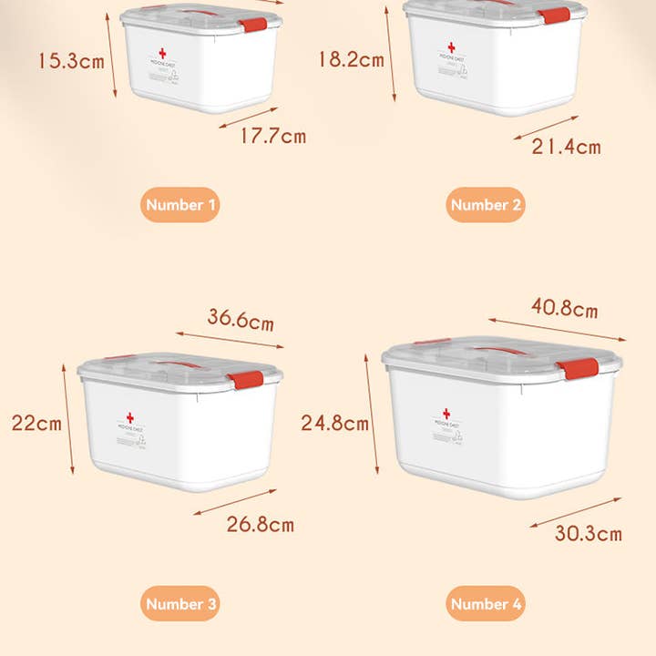 VIGOR - Wholesale First Aid Kit - Sleek Household Medical Box Emergency Medical Storage Box Dr9