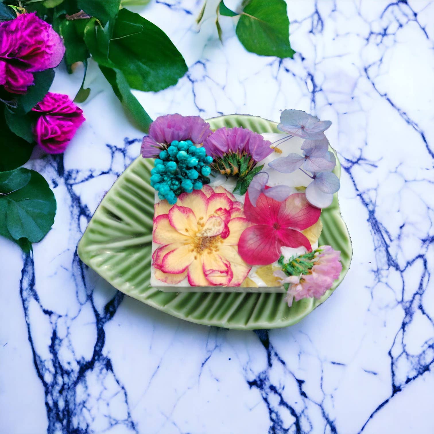 FlorBody - Wholesale Bar Soap - Handmade Natural Goat Milk Soap with pressed flowers - 2oz6