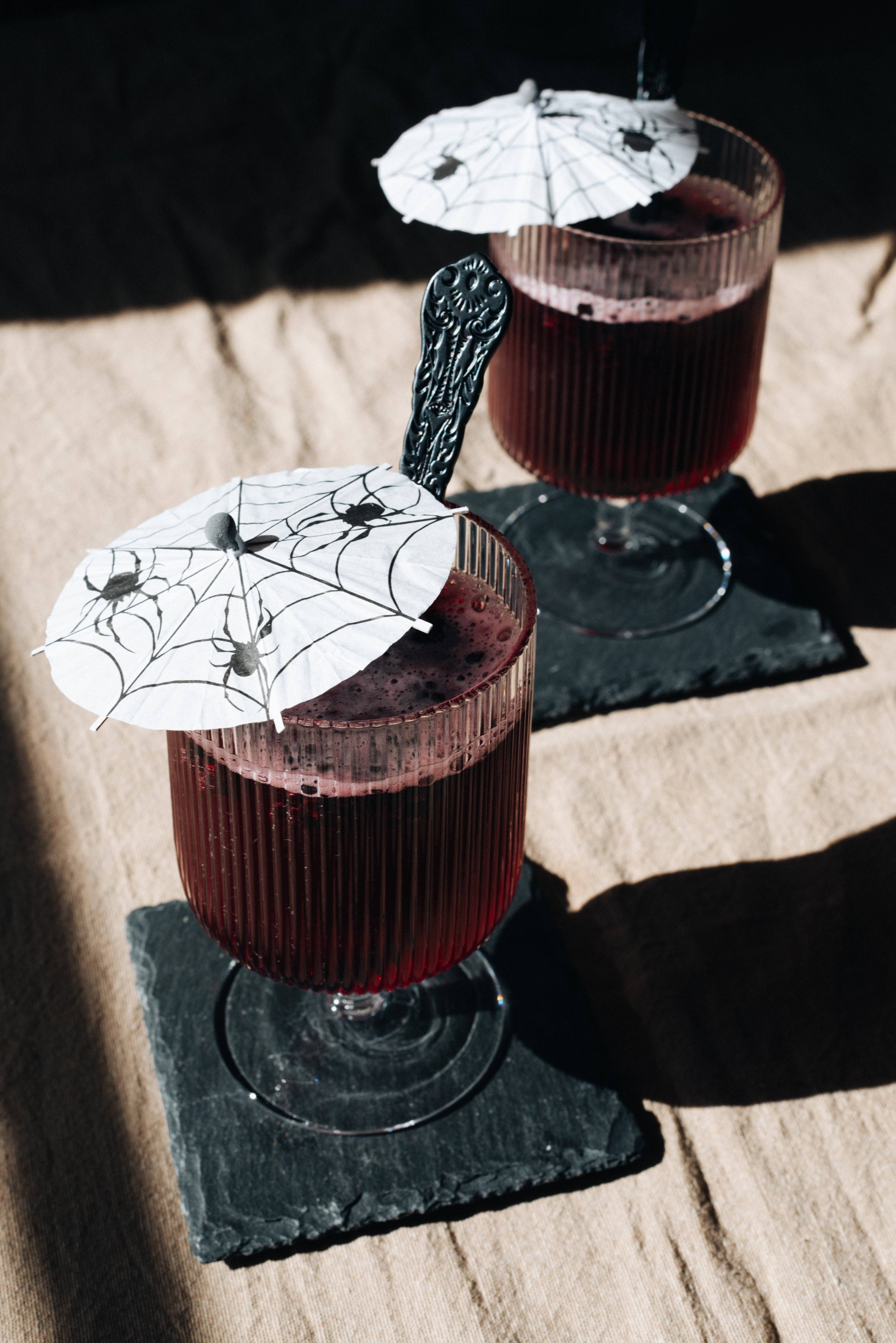 Lively Ghosts - Wholesale Cocktail Pick - Haunted Spirits 'Spiders' | Spooky Cocktail Umbrellas [15 Pack]7