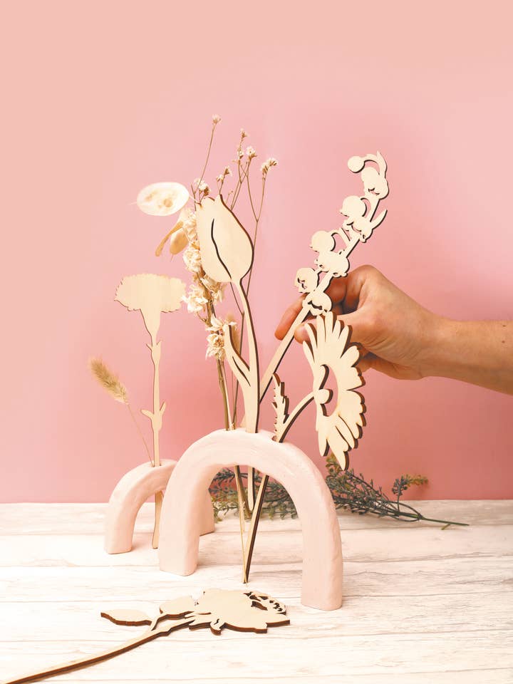 FIORI LEGNO COMPENSATO per la vendita all'ingrosso da parte di Graine Créative