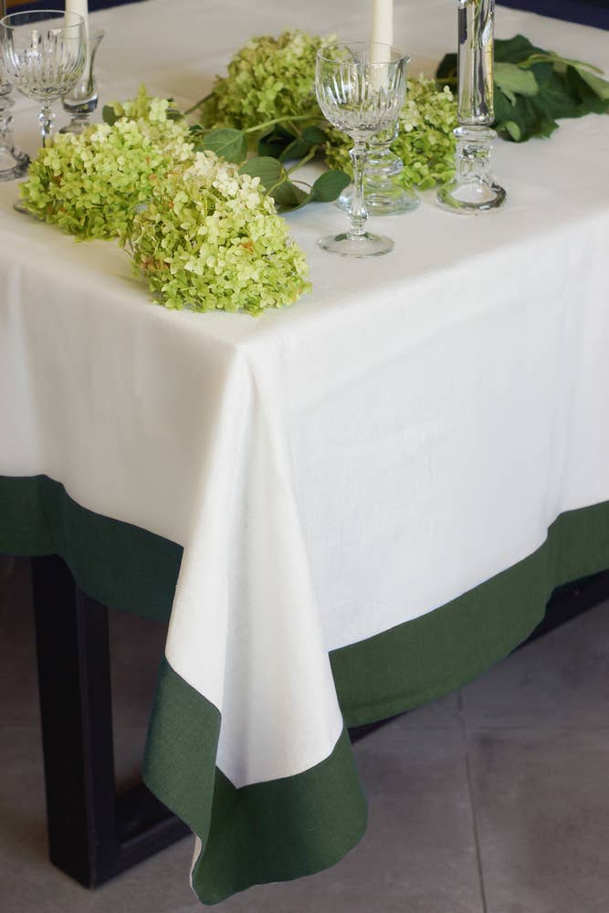 Liem Home - Wholesale Tablecloth - Custom tablecloth with border. Linen tablecloth with edging.1