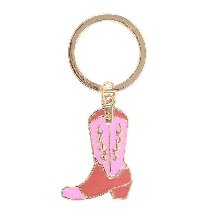 Something Different Wholesale - Wholesale Keychain - Women's - Pink Cowboy Boot Keyring