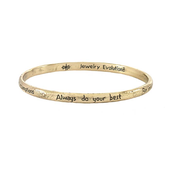 Jewelry Evolution - Wholesale Bangle Bracelet - The Four Agreements Bangle9