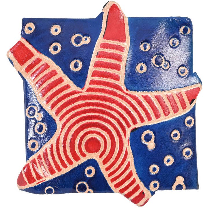 LEATHER STARFISH SNAP COIN PURSE for wholesale by Benjamin International