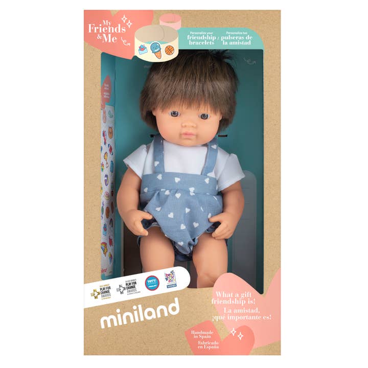 Miniland Educational - Wholesale Doll - Kids - Baby Doll Brunette boy 15'' (box) - M&M