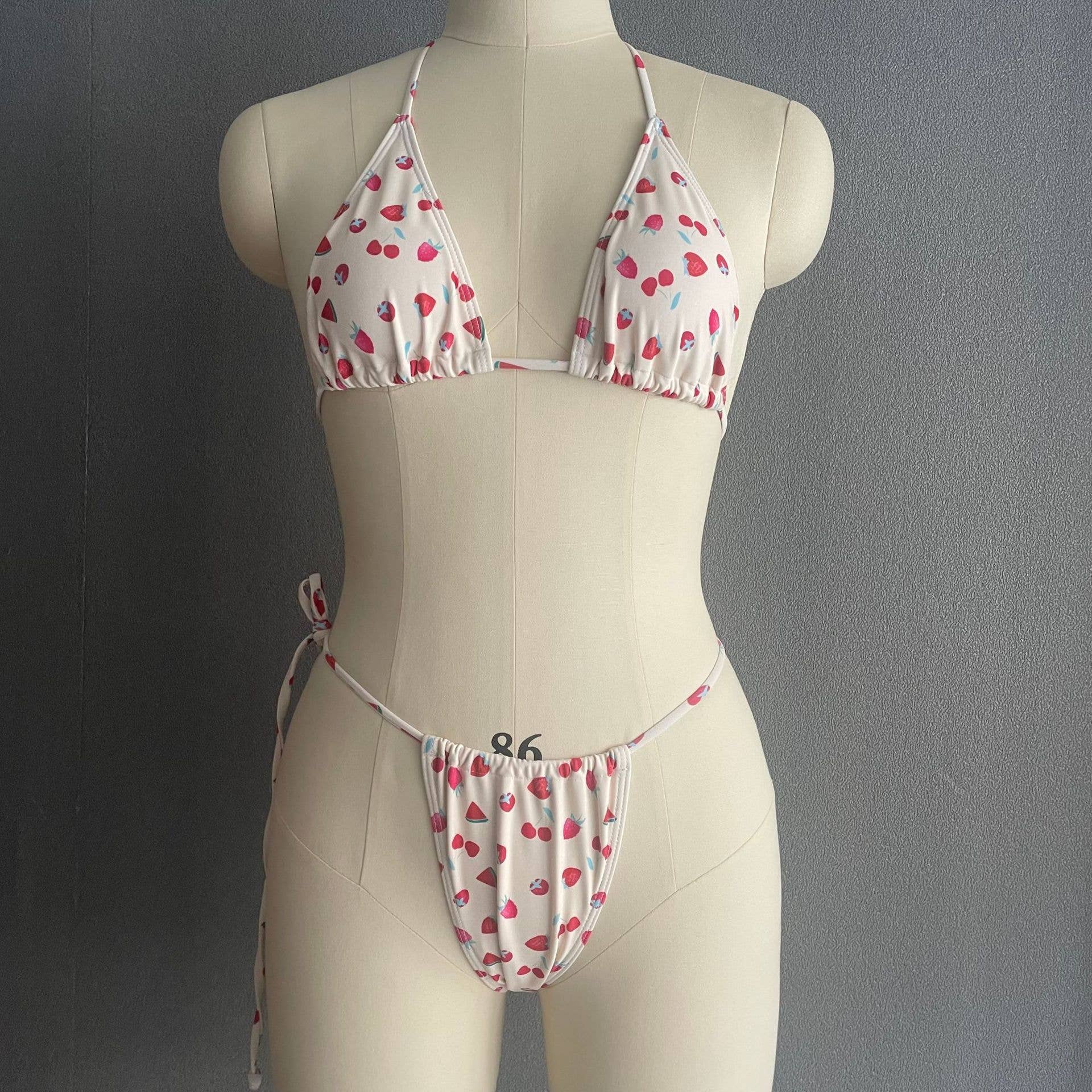 Rosa Clothing - Vente Maillot de bain deux-pièces – femme - Maillot de bain fendu à bretelles imprimé numériquement8