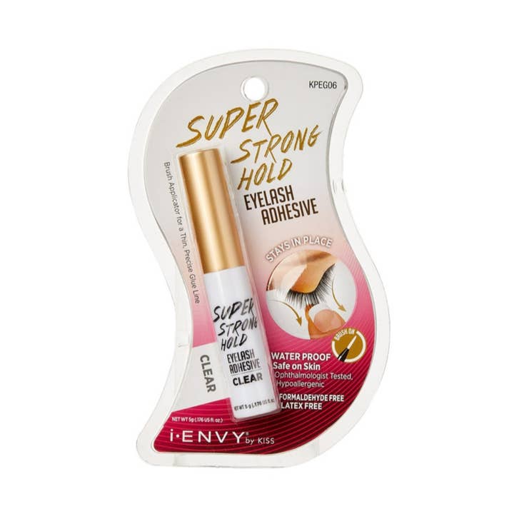 KISS i-ENVY IEK Adesivo per Ciglia Super Forte Trasparente 6pz per la vendita all'ingrosso da parte di Majestic Wholesale