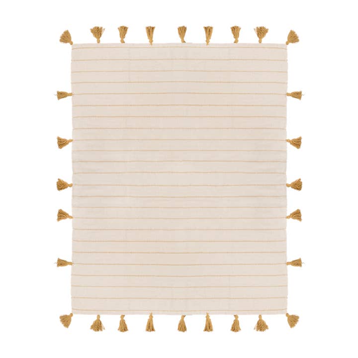 Stribet bomuld kaste sennep for engroshandel hos À la collection