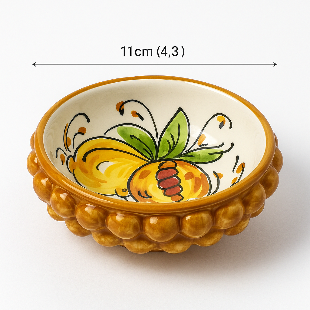 Made in eatalia - Wholesale Bowl - Hand-Painted Ceramic Small Bowl – Lemon and Pomegranate Design (11 cm)0