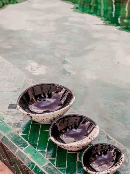 Bowls Black & White (set of 3 sizes) for wholesale by NOMAD BY LIV