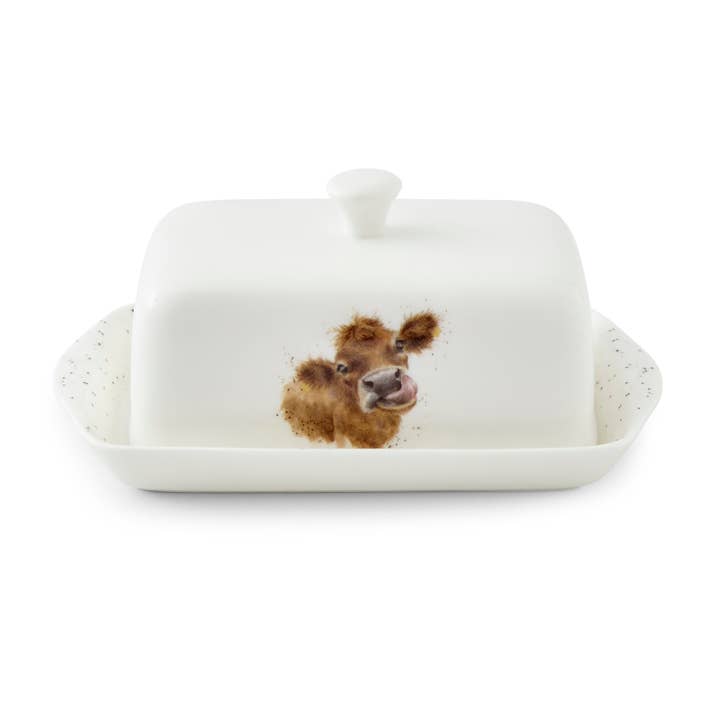 Portmeirion, Spode, Pimpernel, Nacthmann, Wrendale Designs - Wholesale Butter Dish - Wrendale Covered Butter Dish (Cow)