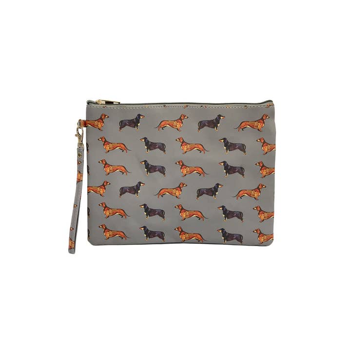 Fashion Scarf World - Vendita all'ingrosso Borsa a tracolla - Donna - Collezione di borse per cani Dachshund Sausage - Grey