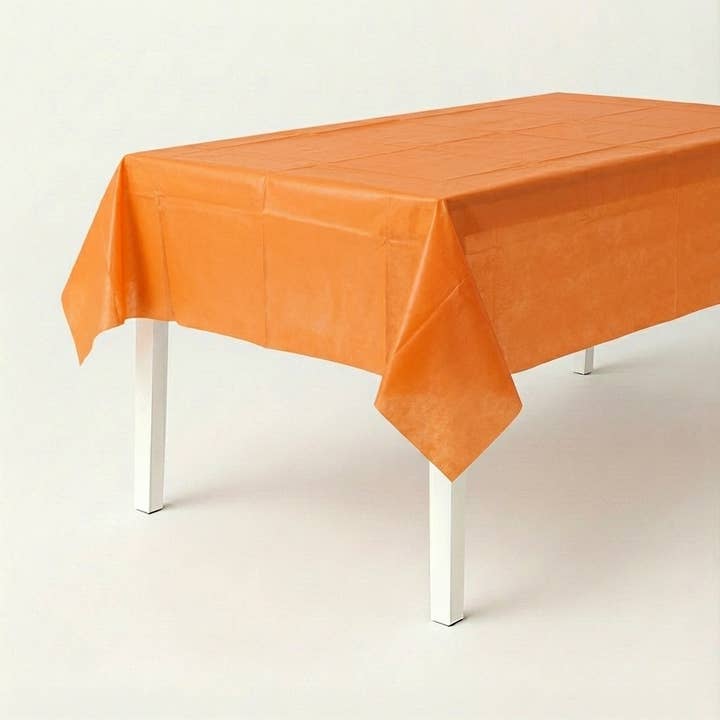 Rektangulärt orange bordsöverdrag, 54x108in (137x274cm) för wholesale av Angels Craft