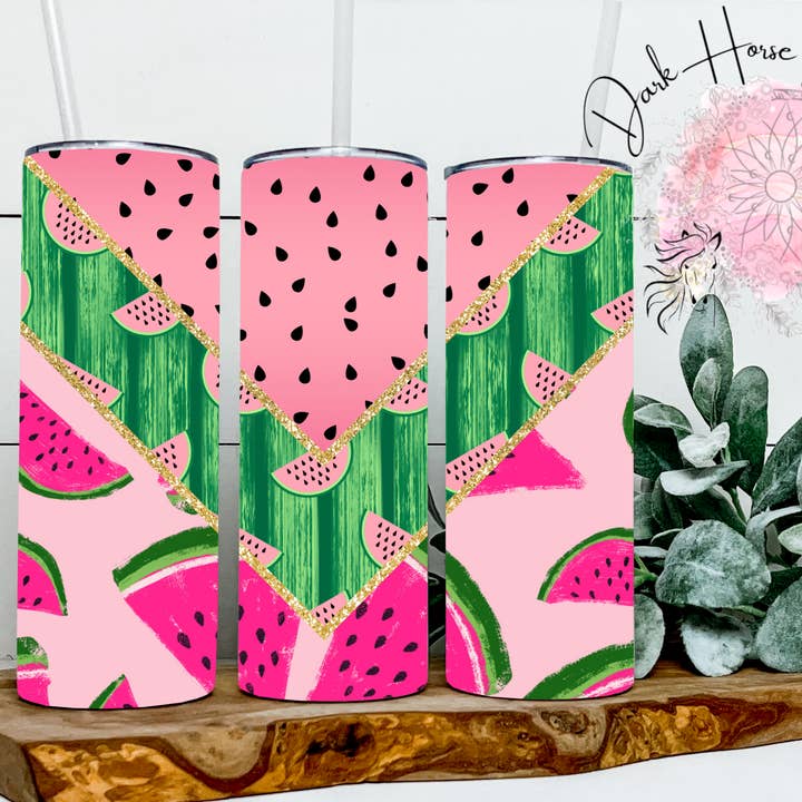 Gobelet d'été Watermelon Slice V Split pour la vente par Dark Horse Dream Designs LLC