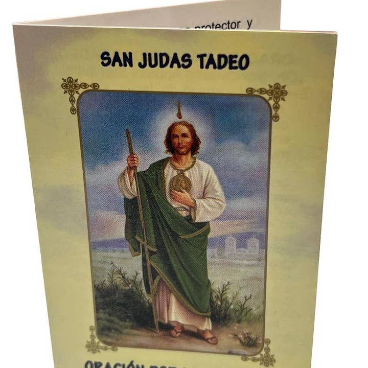 SAN JUDITAS RELIGIOUS ARTICLES - Wholesale Religious Card - ESTAMPA DOBLE C/ ORACION: SAN JUDAS TADEO -DIFUNTOS