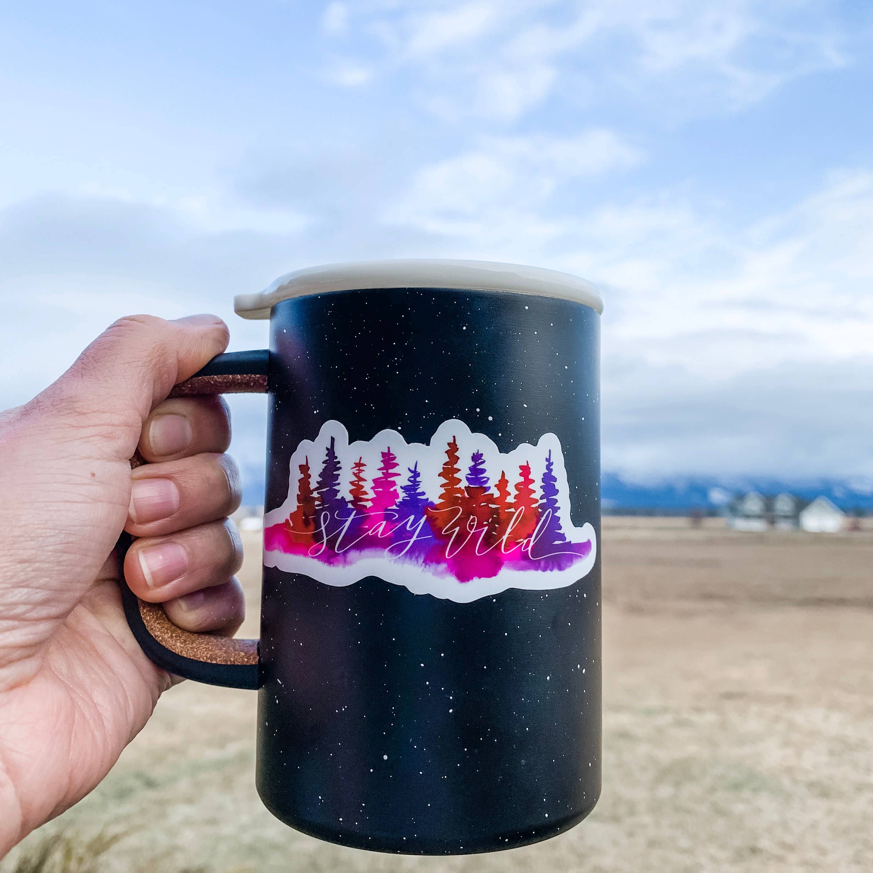 Wildflower Paper Company - Wholesale Sticker - Stay Wild Pink Purple Trees Sticker2