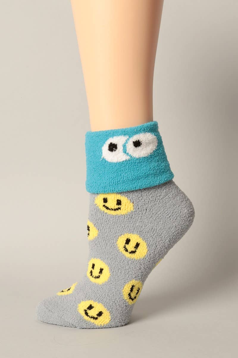 Eyeballs Soft Fluffy Warm Sleeping Socks for wholesale on Faire7