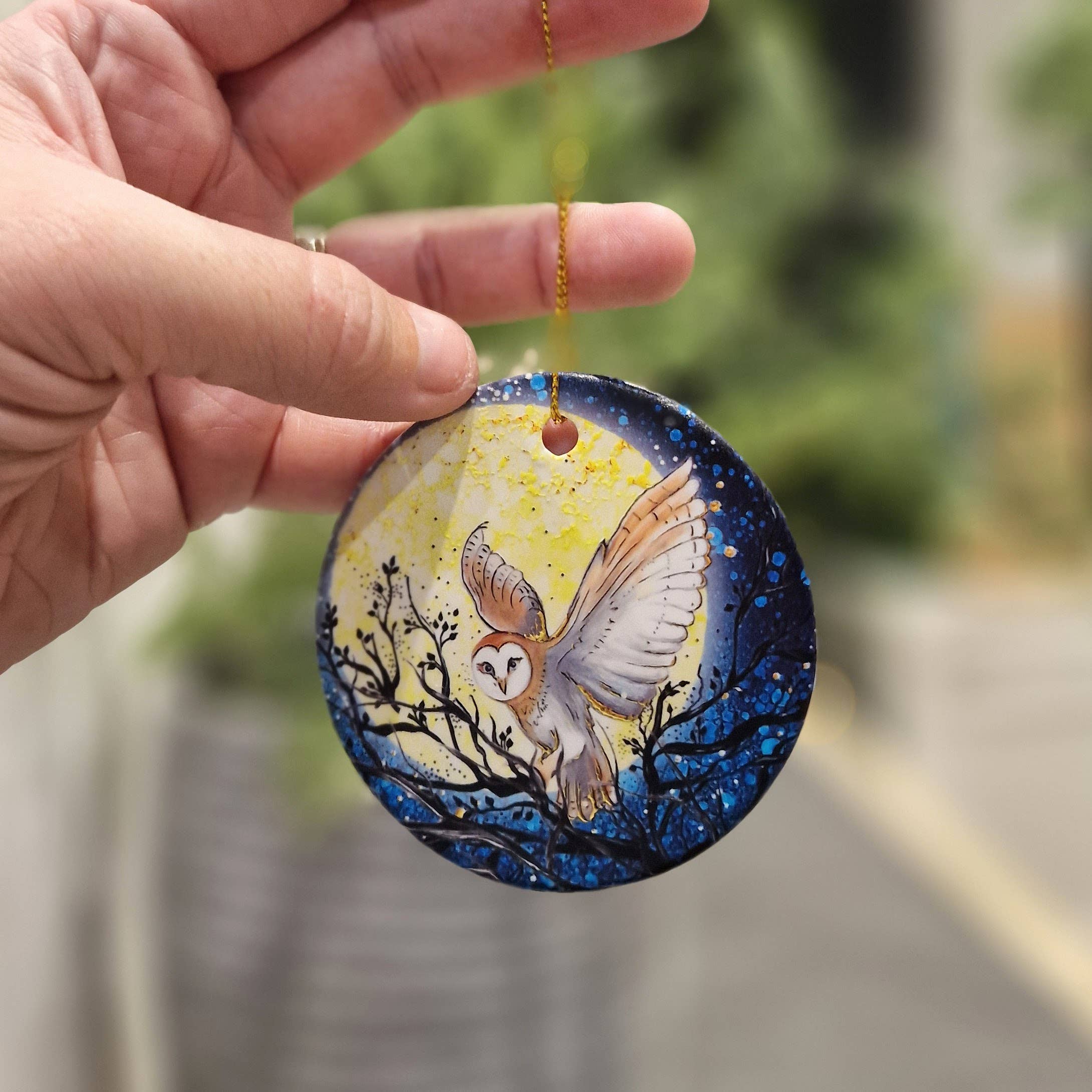 By Jo Crafts - Vente Objets de décoration - Décoration suspendue arbre hibou & cerf0