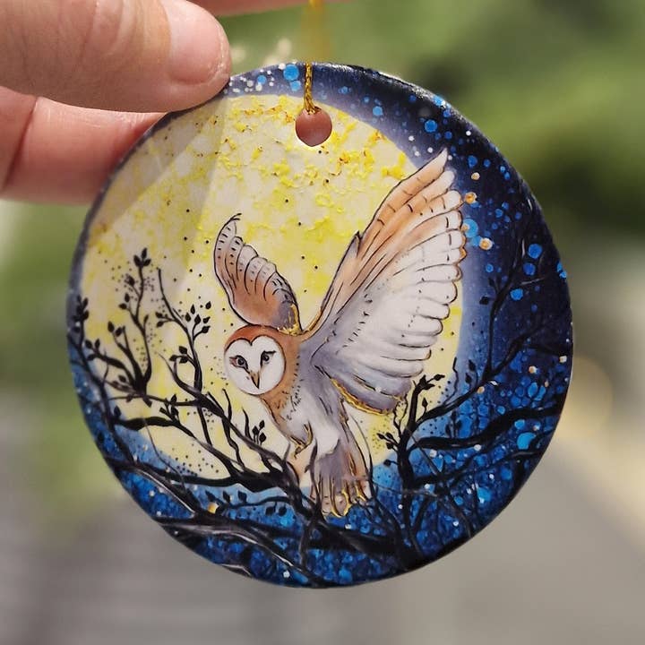 Owl & Stag Tree Hanging Decoration for wholesale by By Jo Crafts