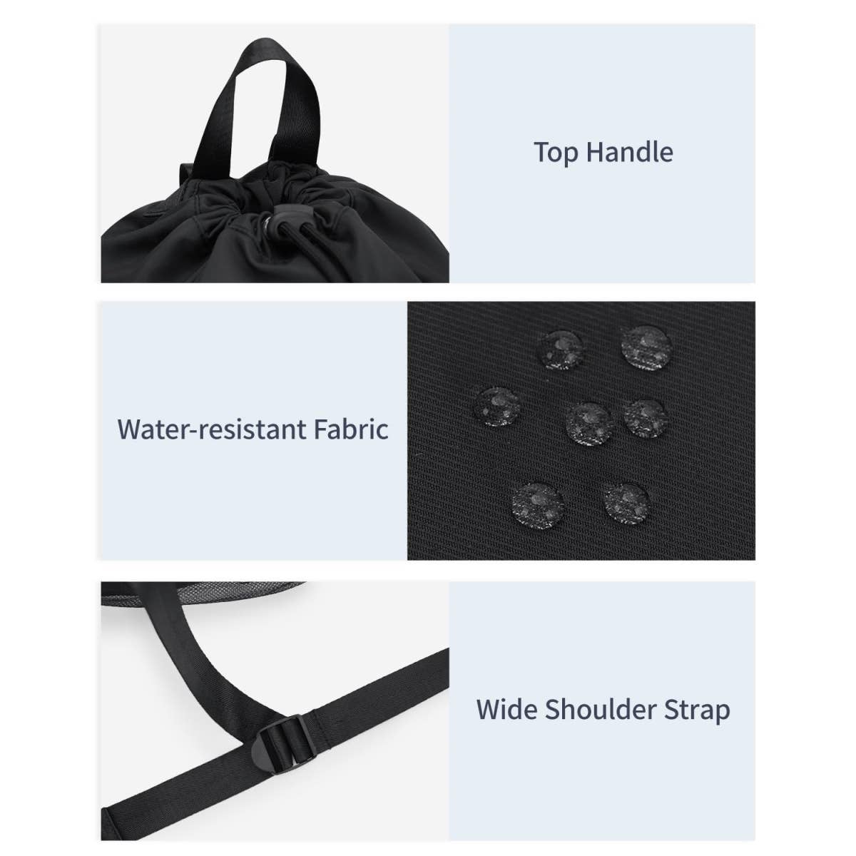 wandf - Vente Sac à cordon de serrage – unisexe - Sac à dos de sport avec cordon de serrage et sangle pour tapis de yoga52
