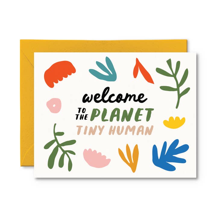 Welcome To The Planet Card Baby Card for wholesale by Pretty by Her