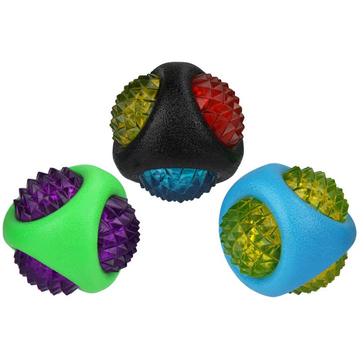 Pet Palette Distribution - Wholesale Pet Fetch Ball - Dog - Multipet Diamond Dental Ball Dog Fetch Toy TPR