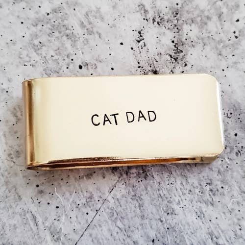 Fermasoldi con gatto papà per la vendita all'ingrosso da parte di Salt and Sparkle